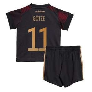 Lacne Dětský Futbalové dres Nemecko Mario Gotze #11 MS 2022 Krátky Rukáv - Preč (+ trenírky)
